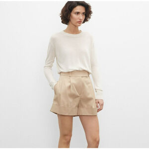 Club Monaco Belted Cuffed Chino Shorts in Khaki Size 14 NEW WITH TAGS